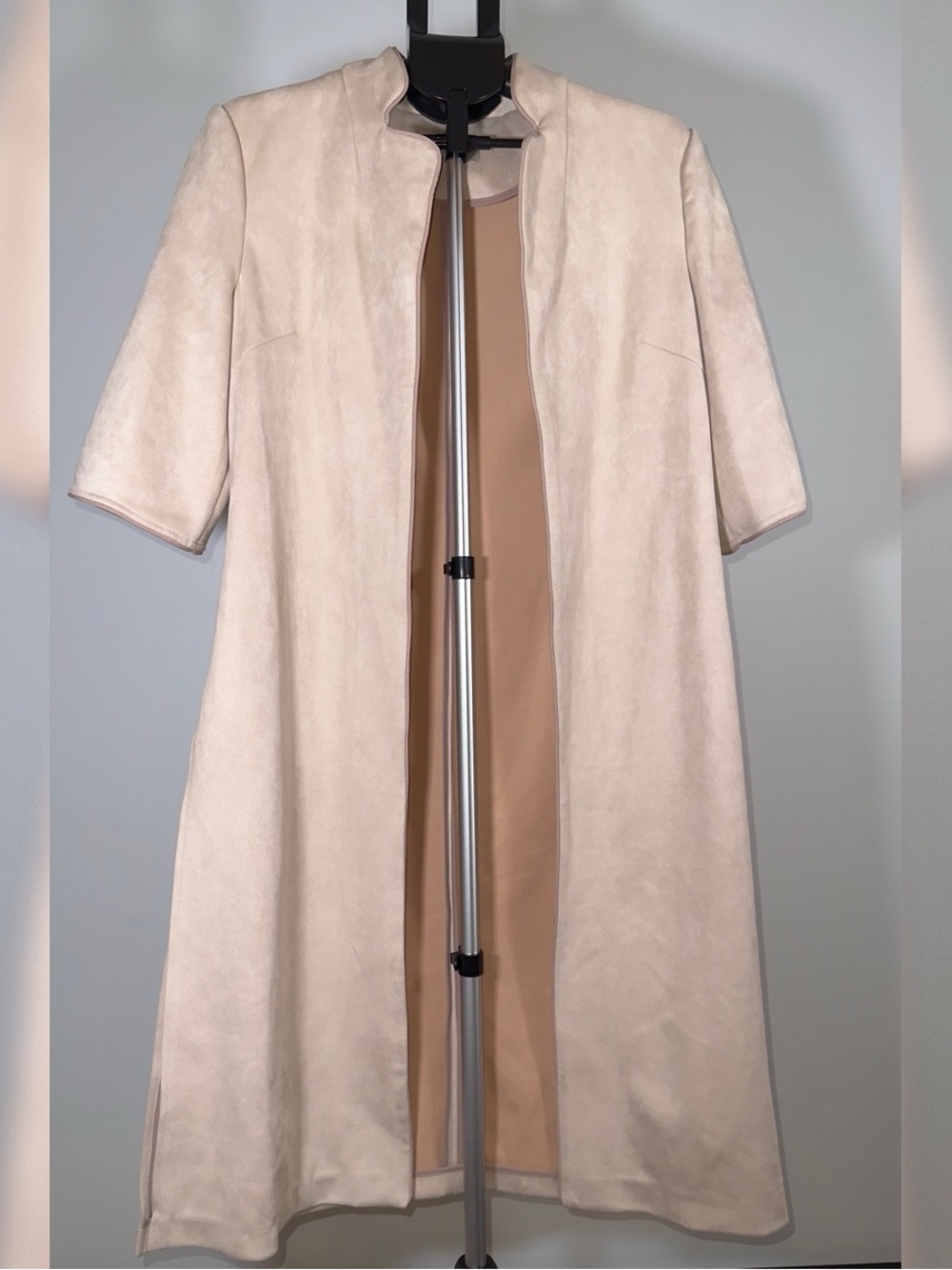 Jayley Faux Suede Coat Peachy Size 14 Large L Jacket Outerwear Sophisticated